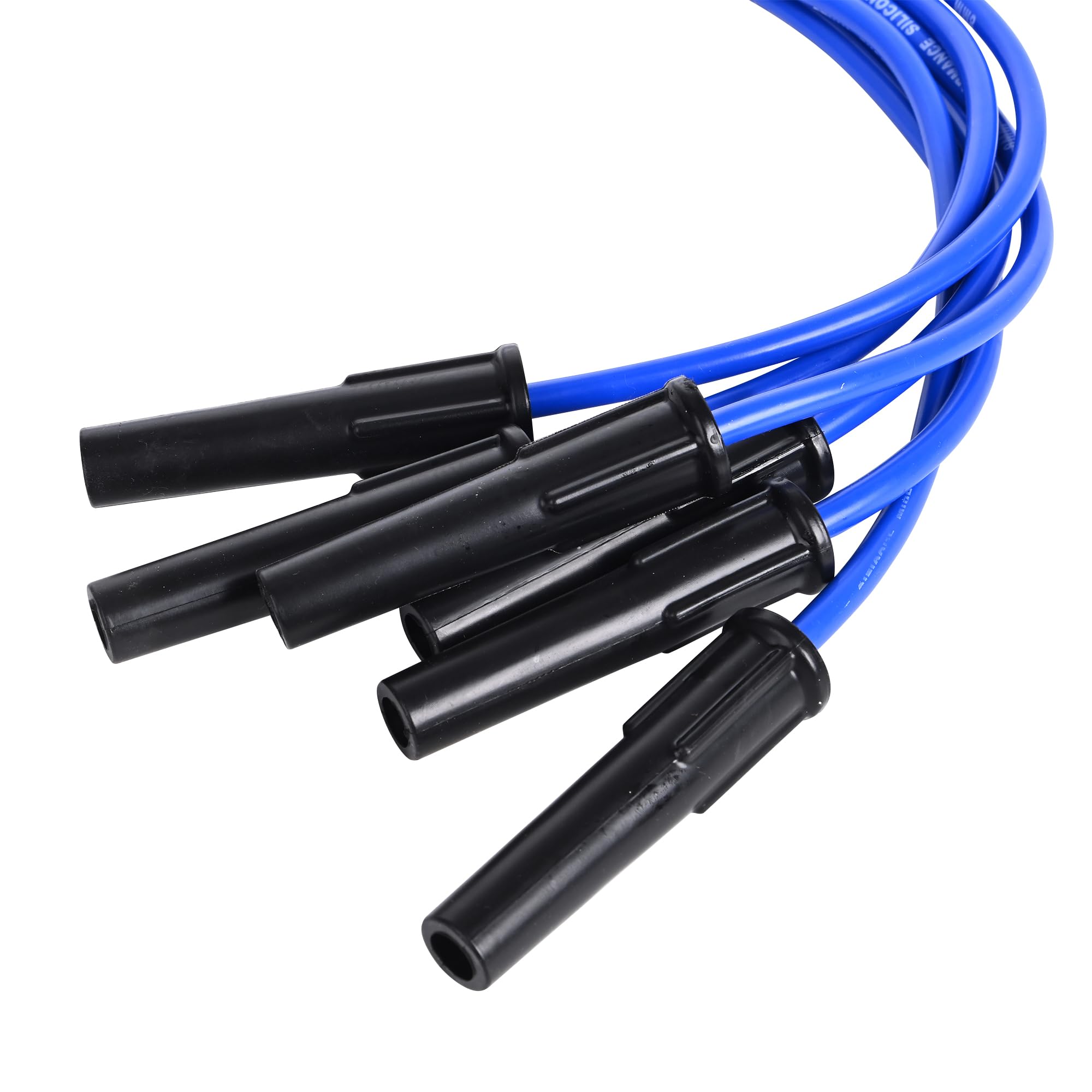 RLP Silicone Spark Plug Wires Set 8.0mm Blue Replacement for Buick 225 231 Dauntless V6 Odd HEI Distributor Valve Cover Wires - Image 3