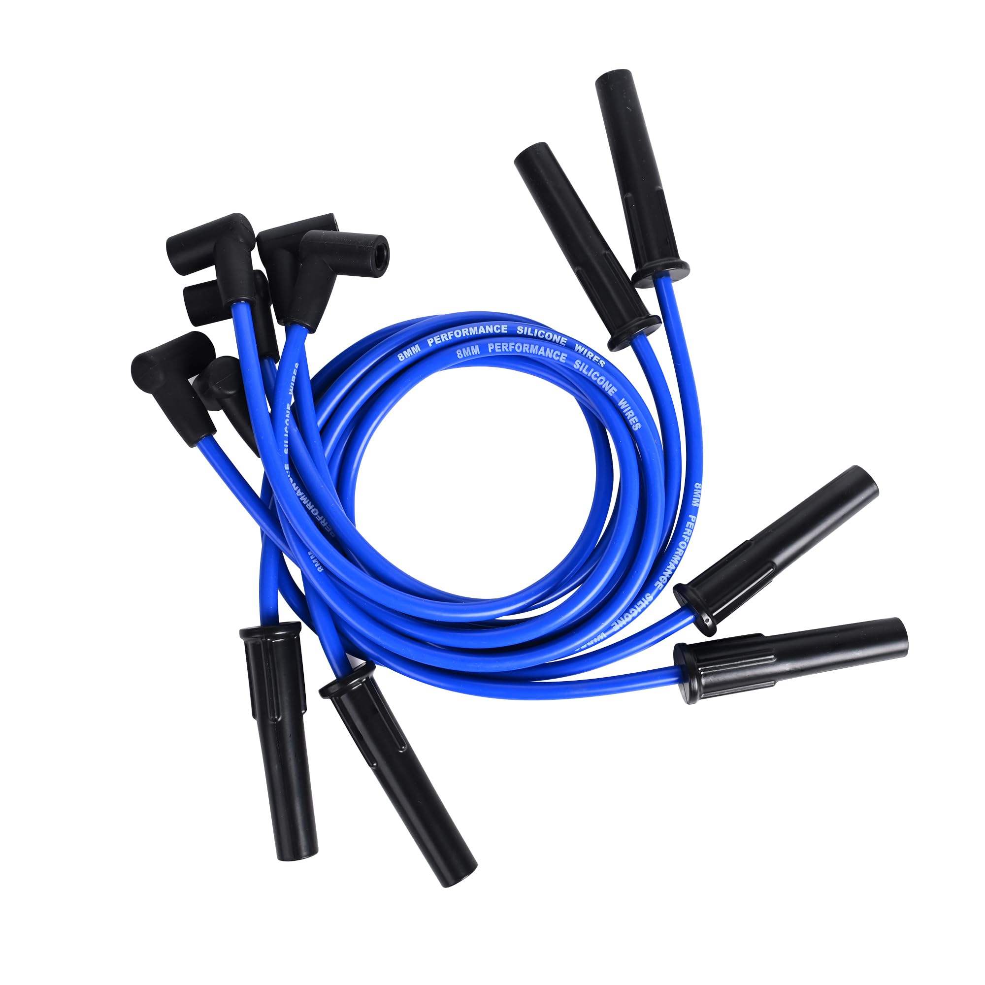 RLP Silicone Spark Plug Wires Set 8.0mm Blue Replacement for Buick 225 231 Dauntless V6 Odd HEI Distributor Valve Cover Wires - Image 5