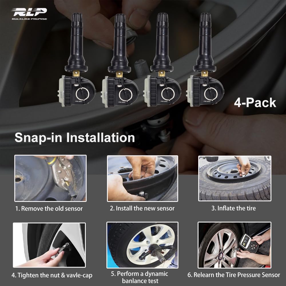 RLP TPMS Tire Pressure Monitoring System Sensor 315MHz Compatible with Ford Edge Explorer F150 Mus Tang Lincoln MKT Replaces F2GZ-1A189-A F2GT1A180AB - Image 5