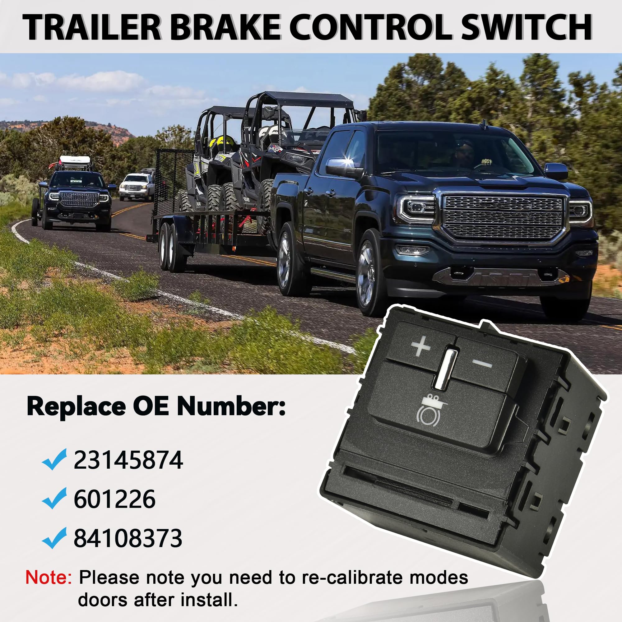 RLP Trailer Brake Control Switch Assembly Compatible with 2014-2020 Chevy Colorado Silverado Suburban GMC Canyon Sierra Yukon Replacement for 84108373 23145874 - Image 5