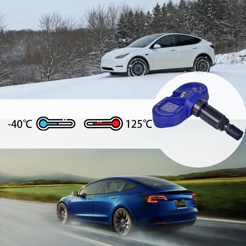 Tesla Bluetooth TPMS Sensor - 4 New Tesla Bluetooth TPMS Tire Pressure Monitor Sensor Compatible with 2020-2023 Tesla Models 3 Y S X Replaces 1490701-01-B 1490701-01-C - Image 5