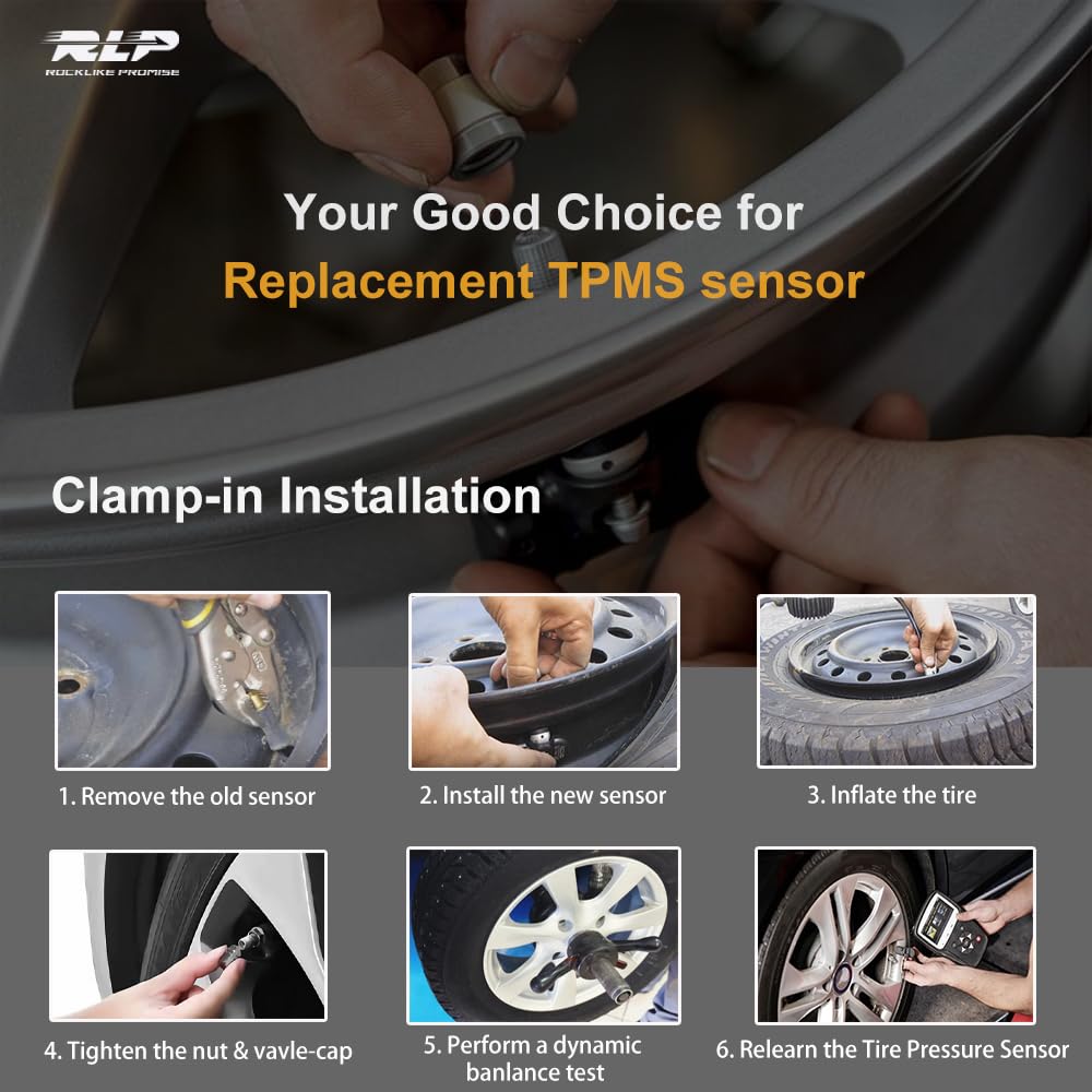 TPMS Sensor Tire Pressure Sensor TPMS Sensors Set of 4 315MHz Compatible with Ford Lincoln Mercury Replaces DE8T-1A180-AA 9L3Z-1A189-A CM5T-1A180-AA - Image 6