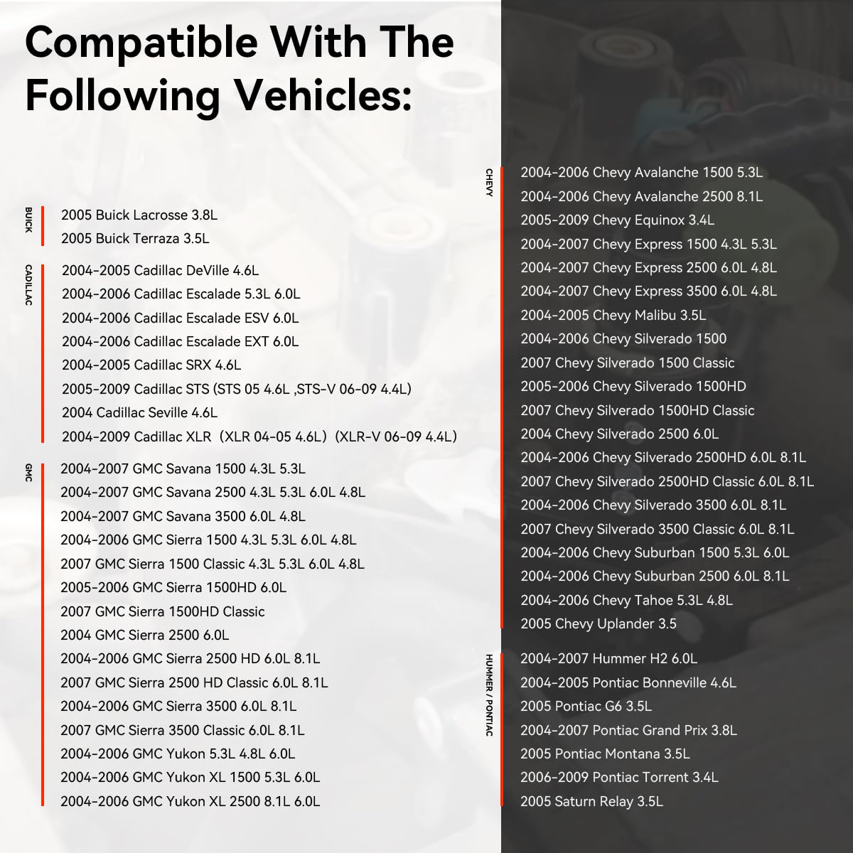 Vapor Canister Purge Valve Solenoid EVAP Purge Valve Compatible with Cadillac STS XLR Chevy Avalanche Equinox Express Silverado 1500 2500 3500 GMC Savana Sierra Yukon Replaces 214-1105 12581282 - Image 4